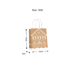 Gingerbread House Gift Bags - 10 Pack