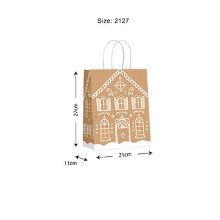 Gingerbread House Gift Bags - 10 Pack