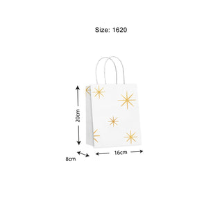 North Star Gold Foil Gift Bags - 10 Pack