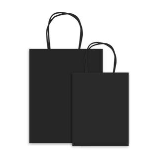 Plain Black Gift Bags - 10 Pack
