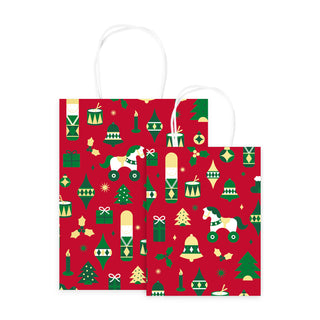 Drummer Boy Red Gift Bags - 10 Pack