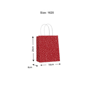 Starry Night Red Gift Bags - 10 Pack