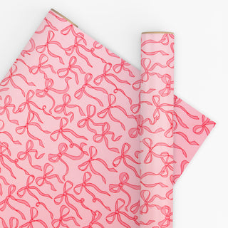 Bows Pink 10M Wrapping Paper