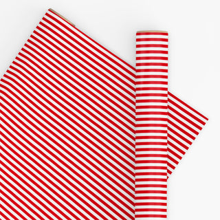 Candy Stripe Red & White 10M Wrapping Paper