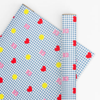 Clementine French Blue 10M Wrapping Paper