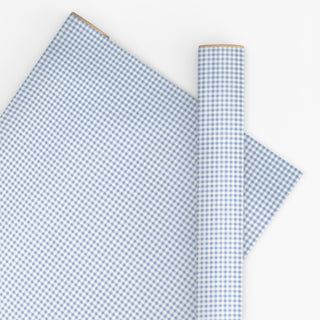 Gingham French Blue 10M Wrapping Paper
