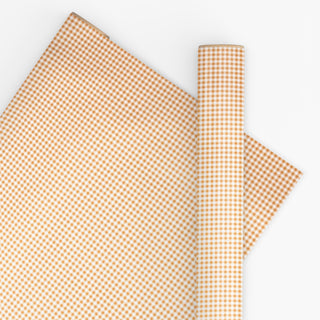Gingham Toffee 10M Wrapping Paper