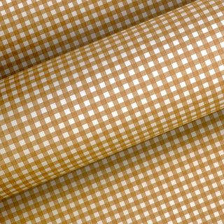 Gingham Toffee 10M Wrapping Paper