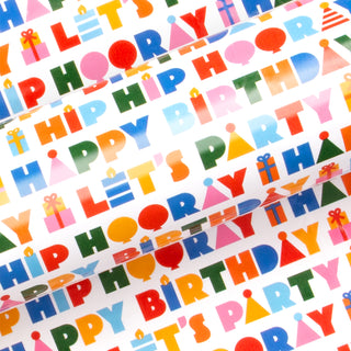 Hip Hooray Rainbow (Gloss) 10M Wrapping Paper
