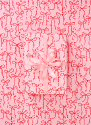 Bows Pink 10M Wrapping Paper