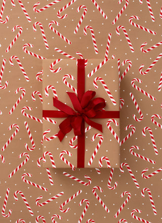 Candy Cane Ginger 10M Wrapping Paper