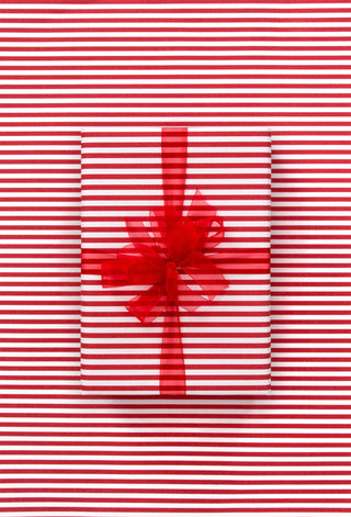Candy Stripe Red & White 10M Wrapping Paper