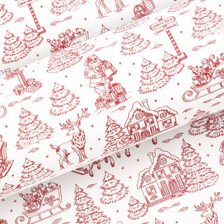 Christmas Toile Red 10M Wrapping Paper