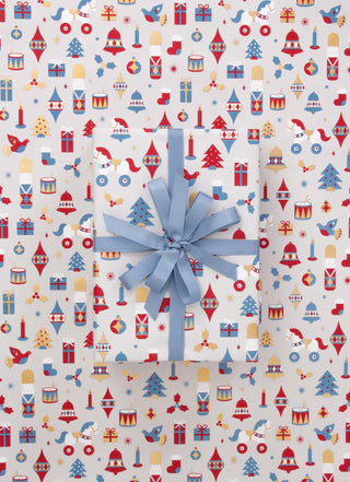 Drummer Boy Grey 10M Wrapping Paper