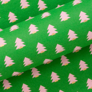 Little Pine Emerald & Pink 10M Wrapping Paper