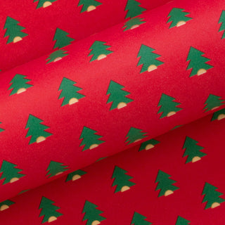 Little Pine Red & Dark Green 10M Wrapping Paper