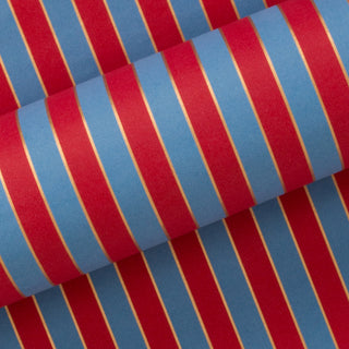 Nutcracker Stripe French Blue & Red 10M Wrapping Paper