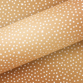 Starry Night Gold & White 10M Wrapping Paper