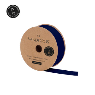 Recycled PET Grosgrain Navy Ribbon 10M