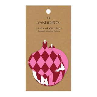 Merry Modernist Bright Pink Gift Tags