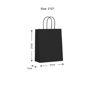 Plain Black Gift Bags - 10 Pack