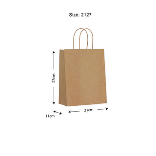 Plain Kraft Gift Bags - 10 Pack