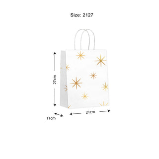 North Star Gold Foil Gift Bags - 10 Pack