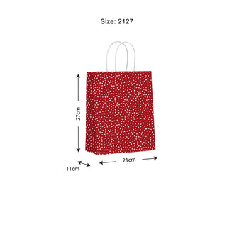 Starry Night Red Gift Bags - 10 Pack