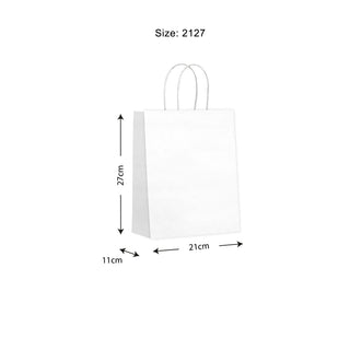 Plain White Gift Bags - 10 Pack