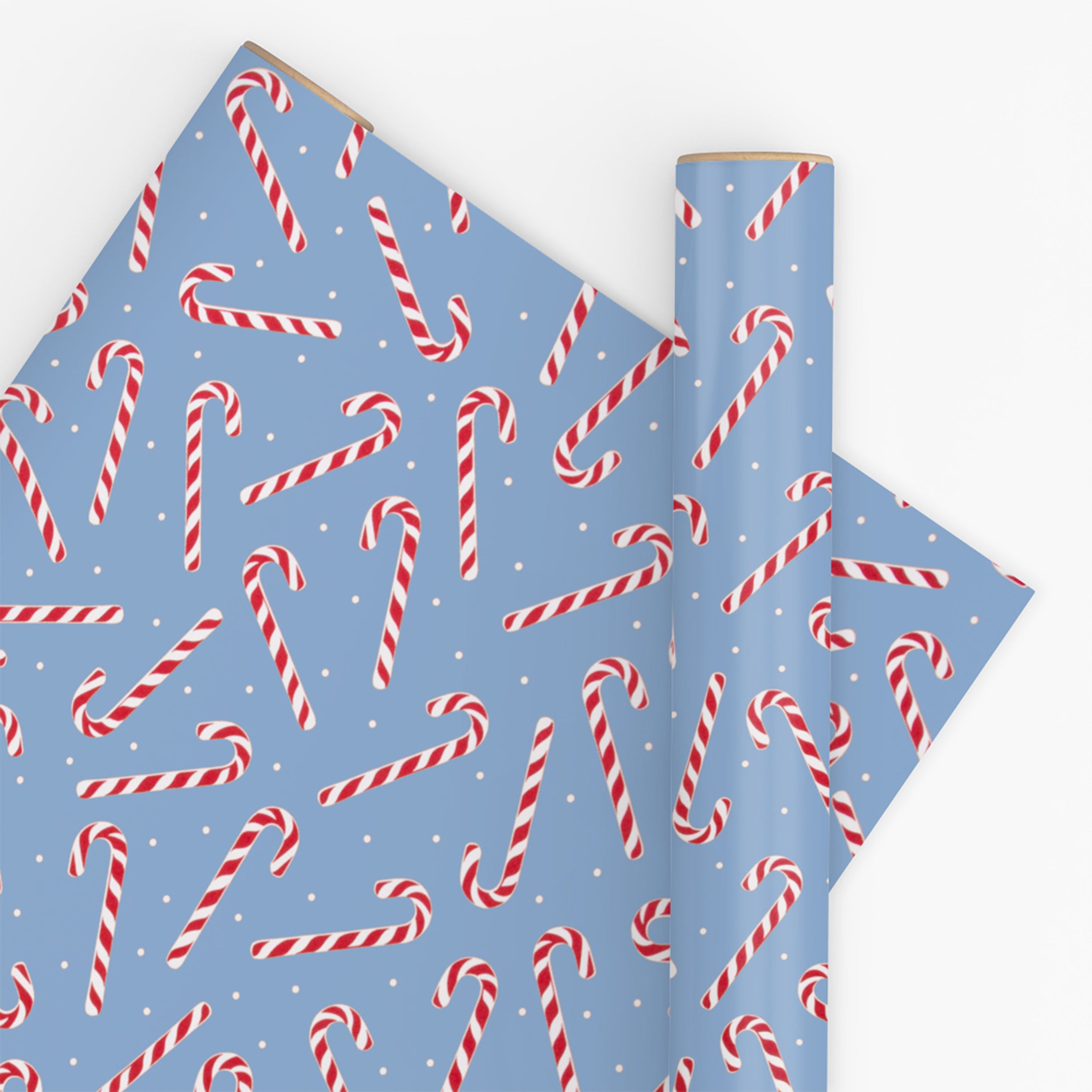 Candy Cane French Blue 10M Wrapping Paper – The Vandoros Store