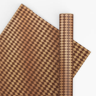 Diamonds Cocoa & Gold 10M Wrapping Paper (Uncoated)