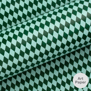 Diamonds Mint & Evergreen 10M Wrapping Paper (Art Paper Matte)