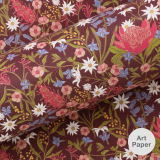 Matilda Floral Mulberry 10M Wrapping Paper (Matte)