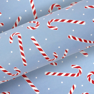 Candy Cane French Blue 10M Wrapping Paper