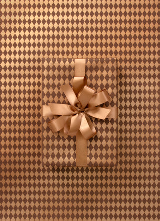 Diamonds Cocoa & Gold 10M Wrapping Paper (Uncoated)