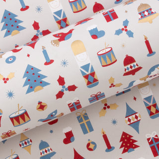 Drummer Boy Grey 10M Wrapping Paper