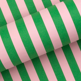 Pavilion Stripe Pink & Emerald 10M Wrapping Paper