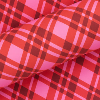 Plaid Bright Pink 10M Wrapping Paper