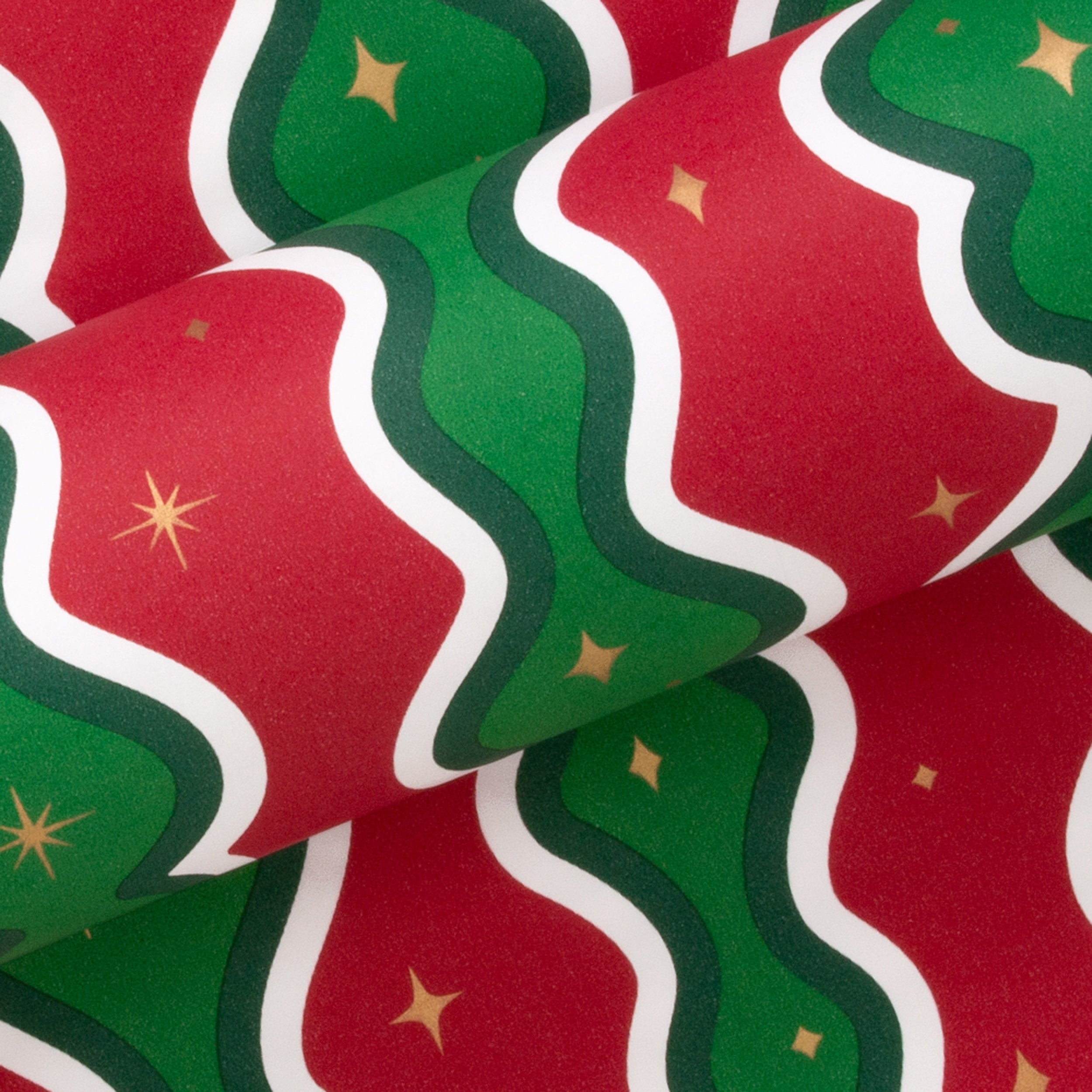 Retro Swirl Red & Emerald 10M Wrapping Paper – The Vandoros Store