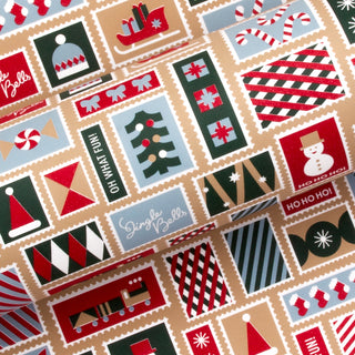 Christmas Stamps Ginger 10M Wrapping Paper