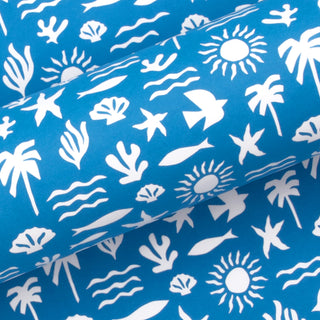 Sand to Sea Electric Blue 10M Wrapping Paper