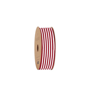 Candy Stripe Grosgrain Red Ribbon - 10M