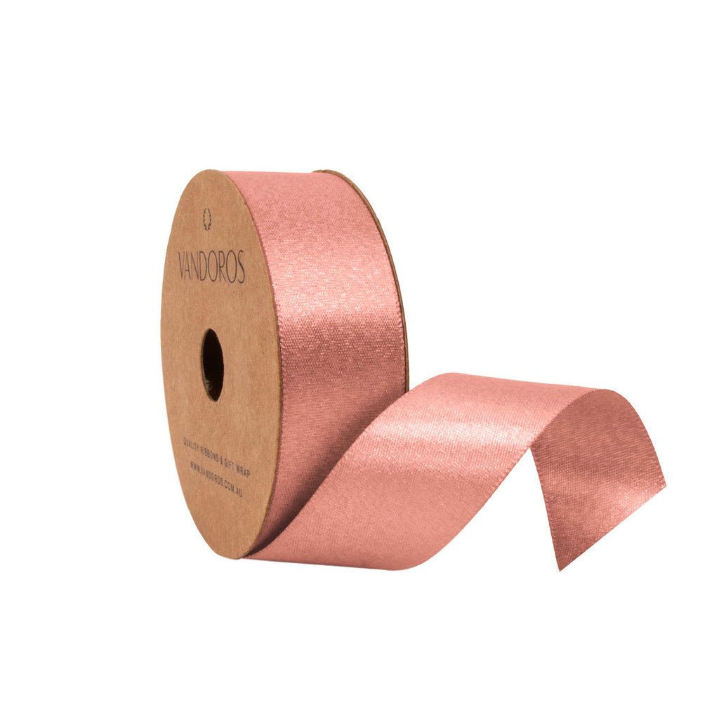 Satin Pearl Copper Ribbon - 10M – The Vandoros Store